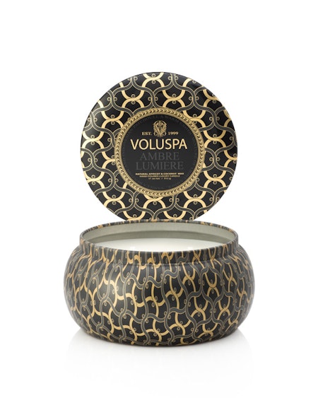 Voluspa Maison Metallo 2 Wick Candle - Ambre Lumiere