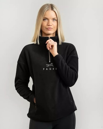 Fager Molly Half-zip fleece genser, sort
