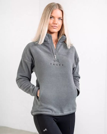 Fager Molly Half-zip fleece genser, grå