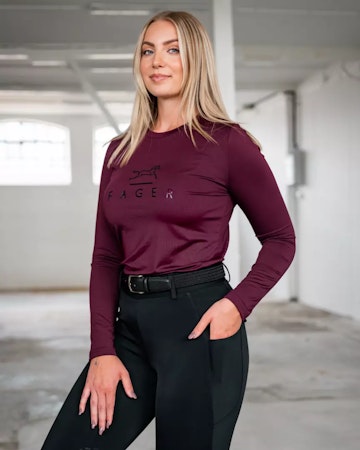 Fager Fia Long Sleeve, burgunder