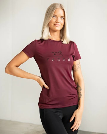 Fager Fia Short sleeve T-skjorte, burgunder