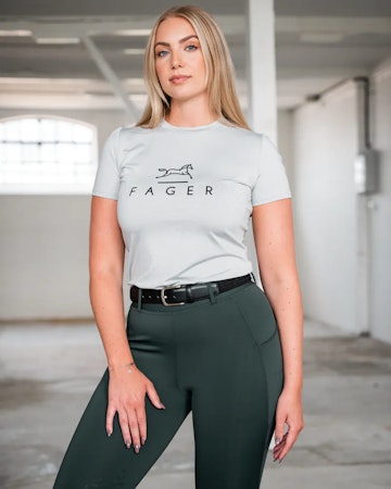 Fager Fia Short sleeve T-skjorte, lys grå