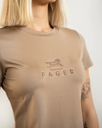 Fager Ida Short sleeve T-skjorte, mørk beige