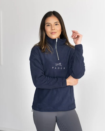 Fager Molly Half-zip fleece genser, marine