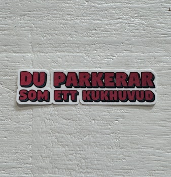 Sticker - You park like a Dick