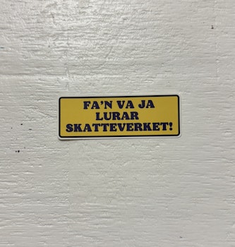 Sticker-FAN VA JA LURAR SKATTEVERKET!