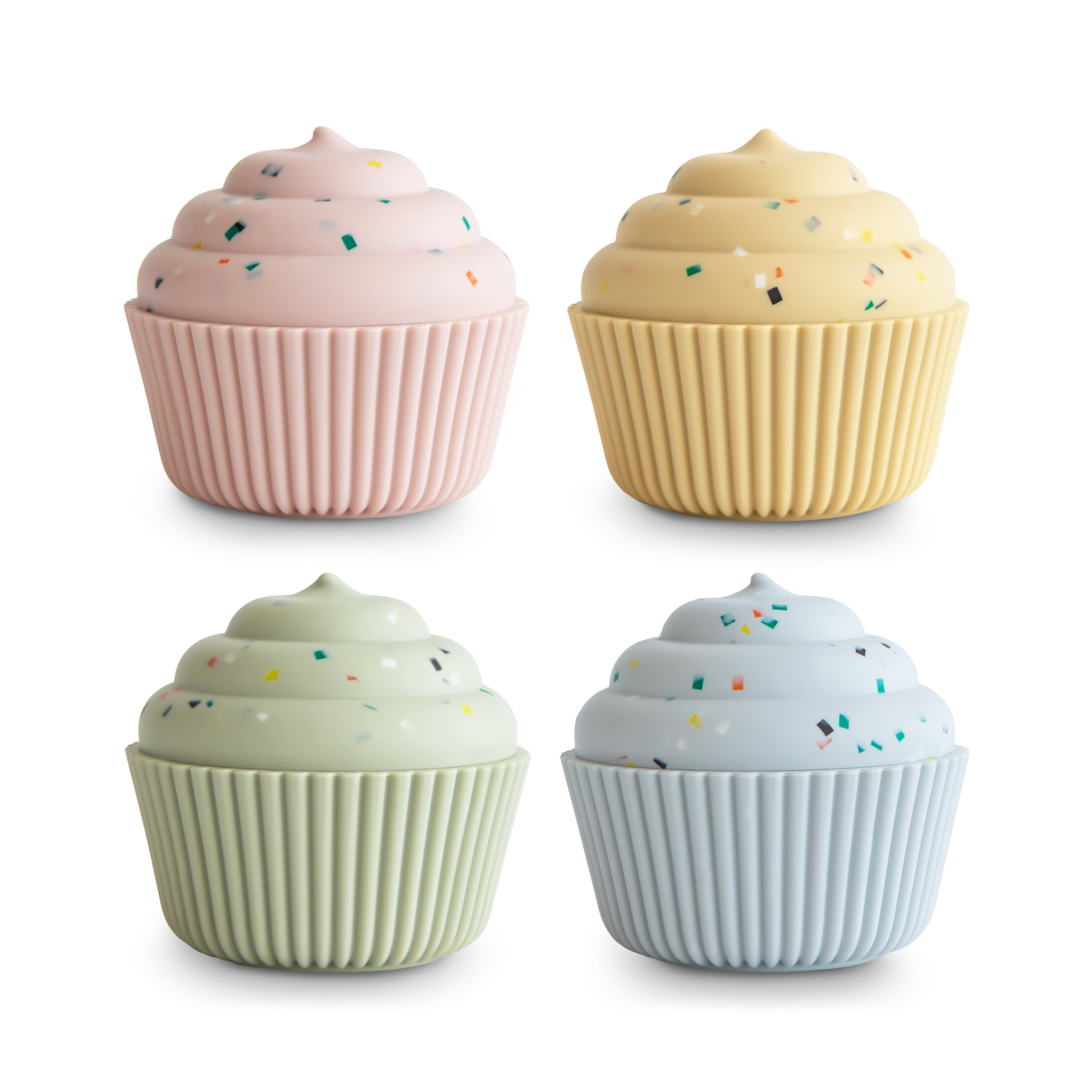 Mushie Badleksak Cupcakes 4-pack (öppningsbara)