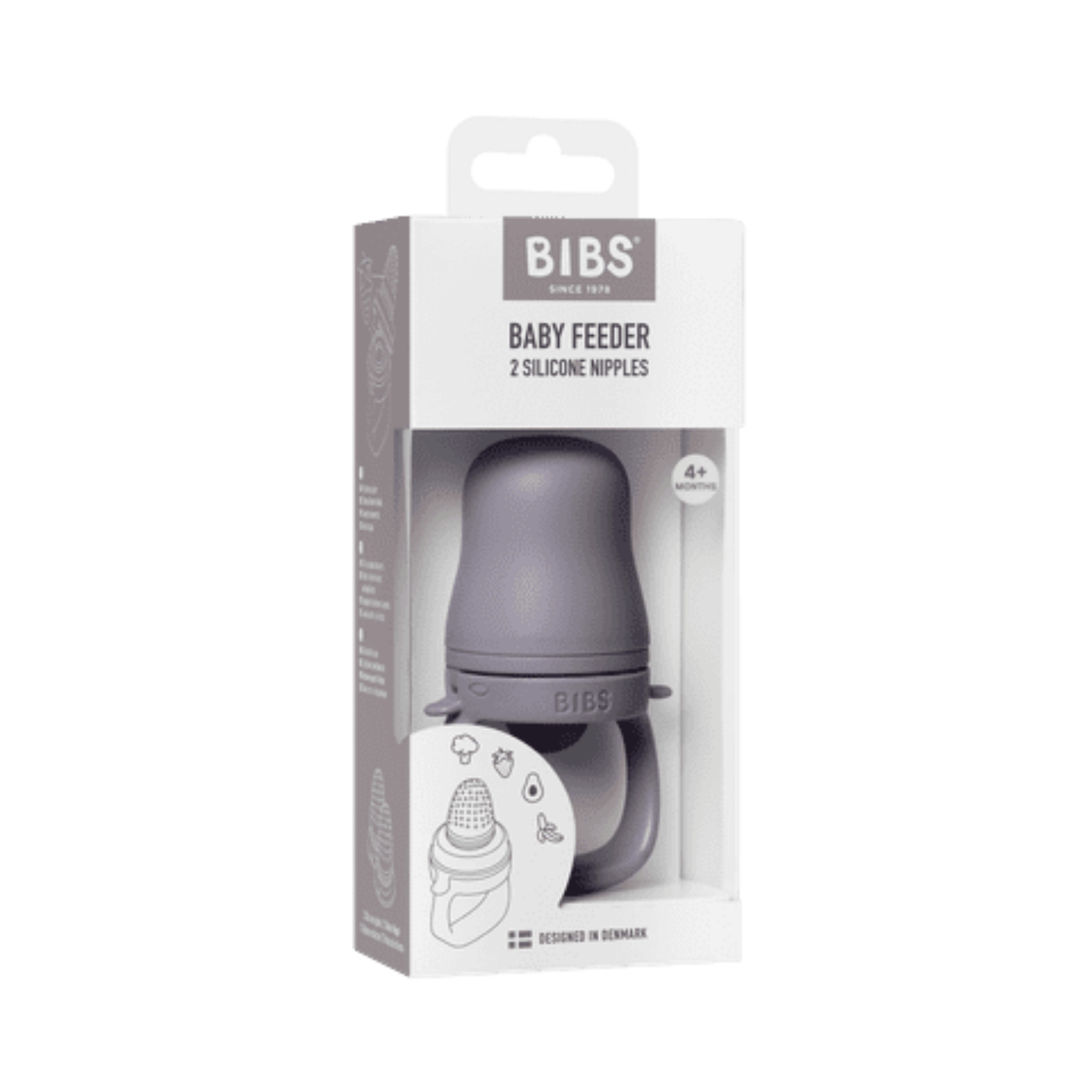 BIBS Smaknapp Baby feeder Fossil Grey