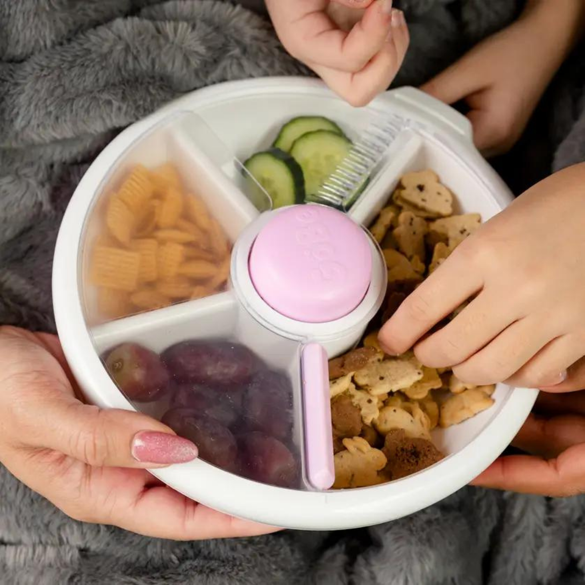 GöBe Kids Snack Spinner/Snack box Stor modell Lila