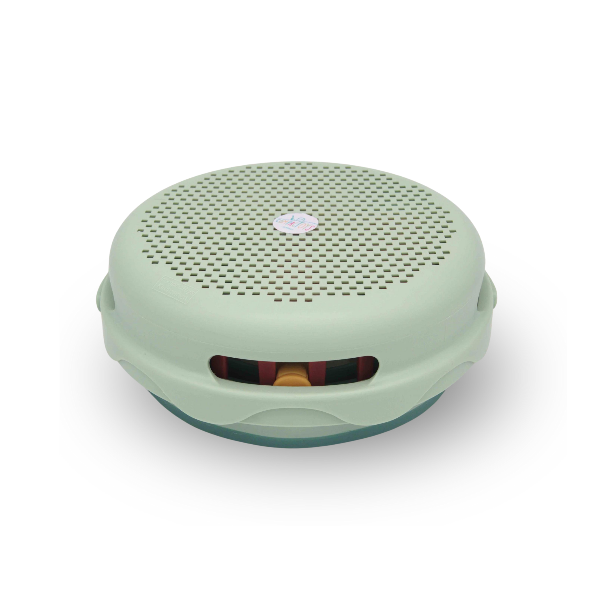 COMPACTOYS 7-i-1 Sandset med hopfällbar hink och sandleksaker Eco-friendly Grön