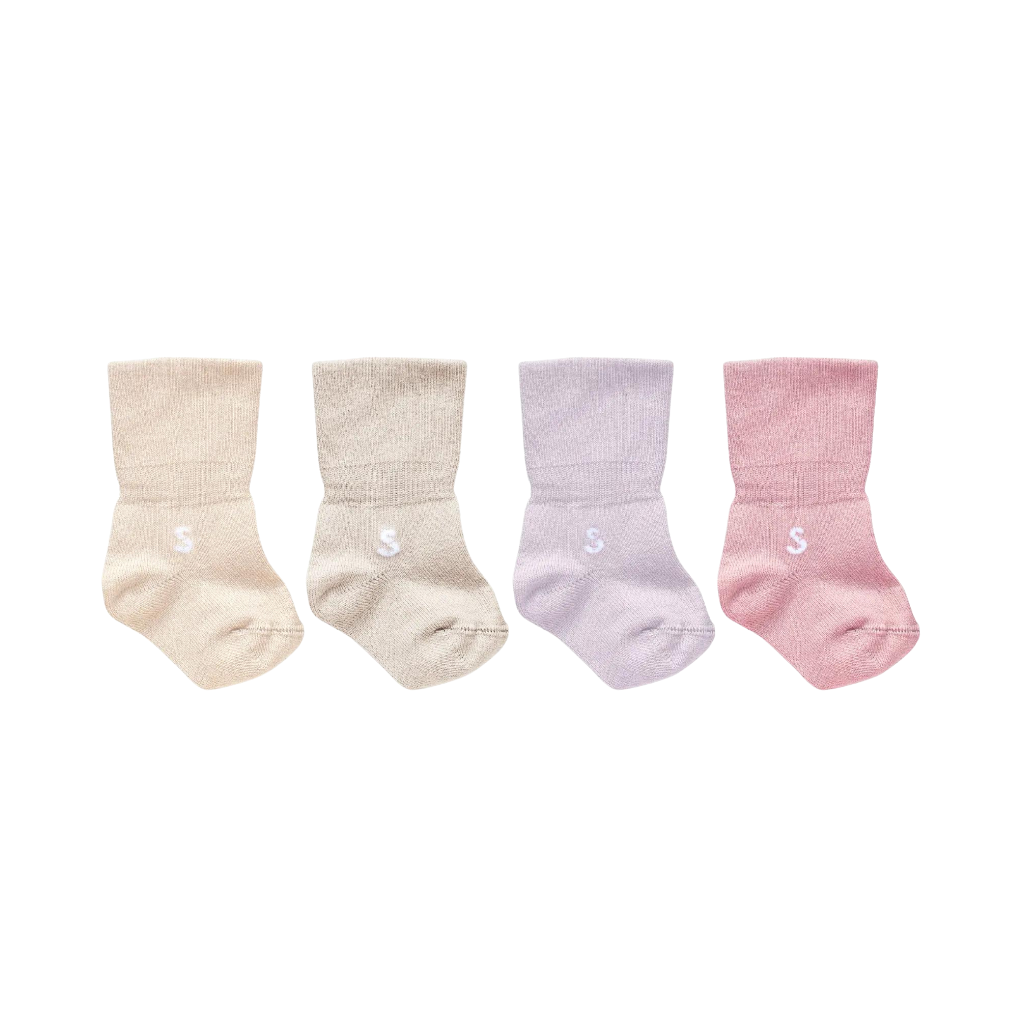 STUCKIES® Innovativa babystrumpor som inte åker av Newborn set Blossom 4-pack