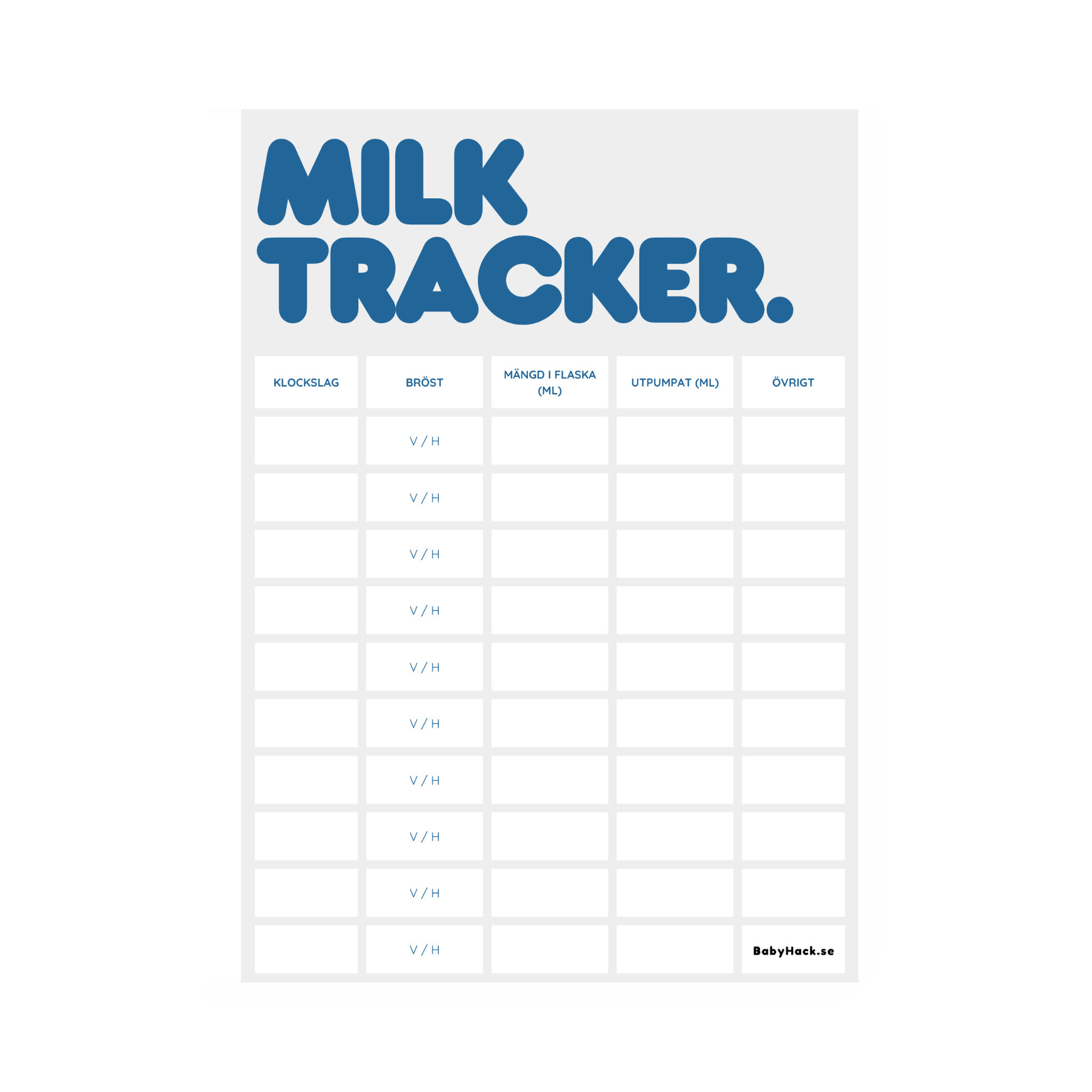 Milk tracker | Swoosh