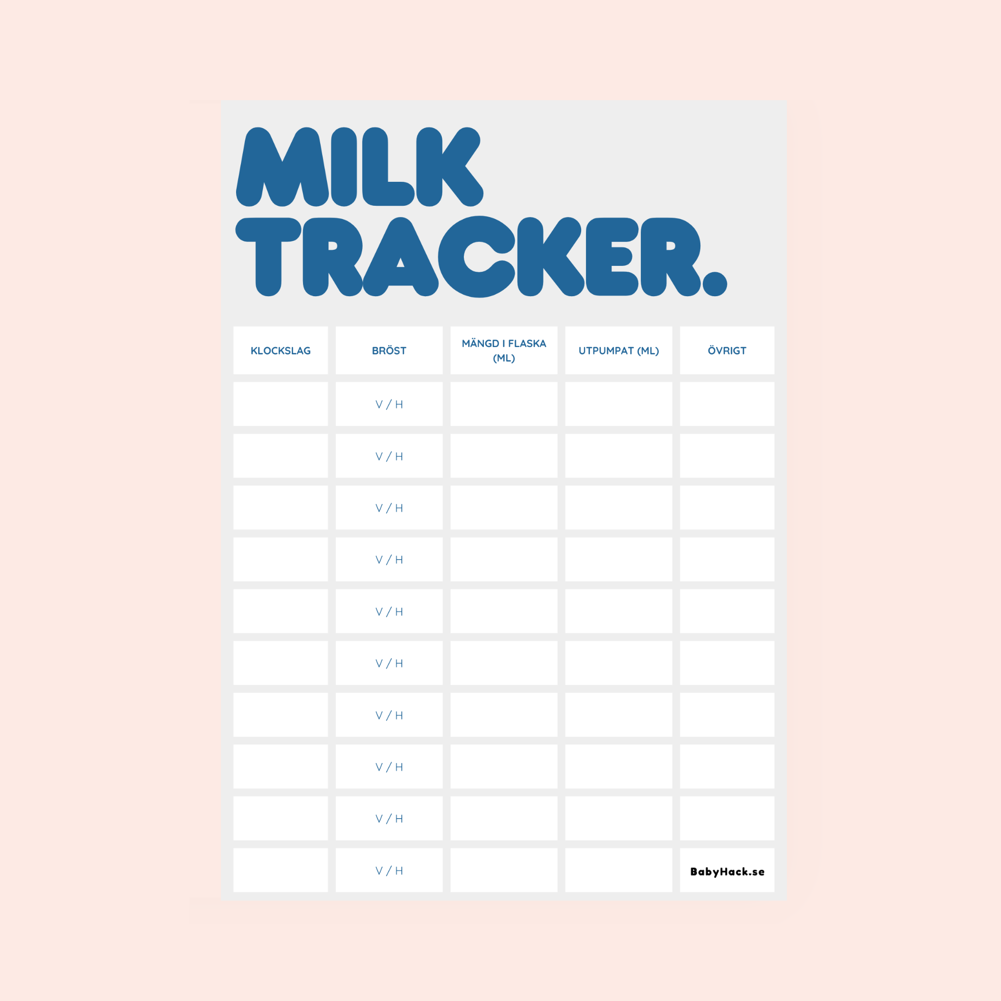Milk tracker | Swoosh