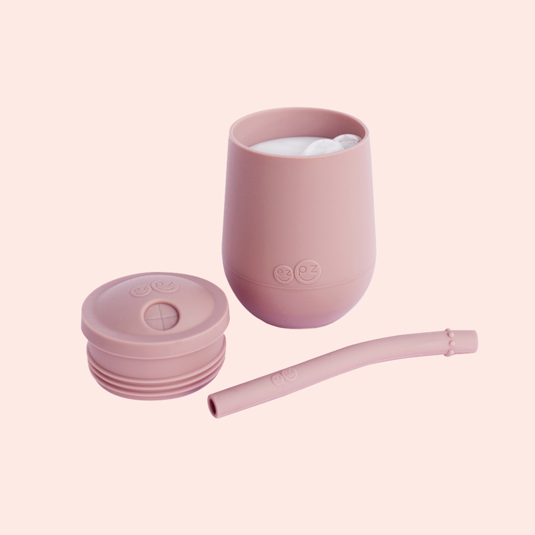 EZPZ Mini Cup + Straw Sugrörsmugg Blush