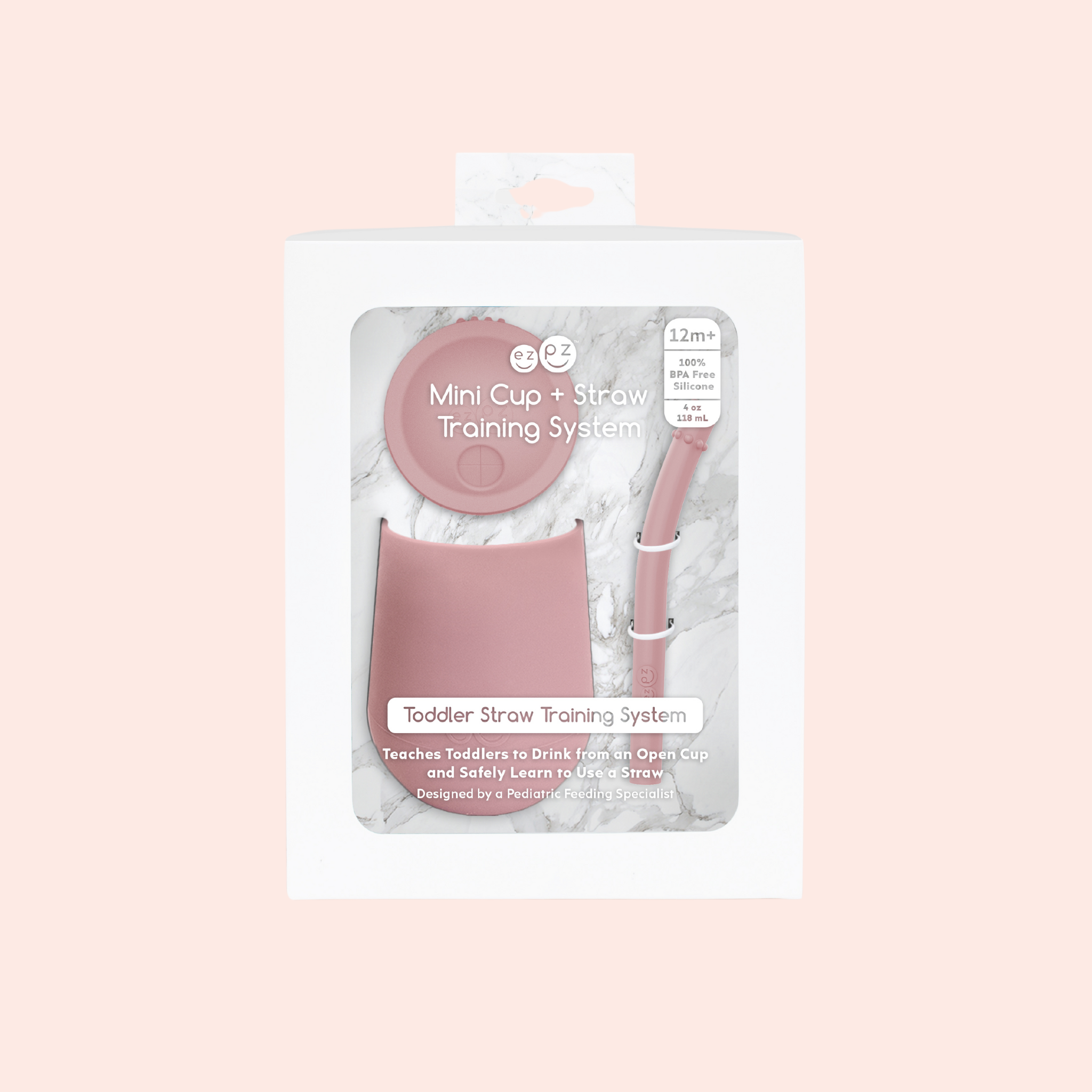 EZPZ Mini Cup + Straw Sugrörsmugg Blush