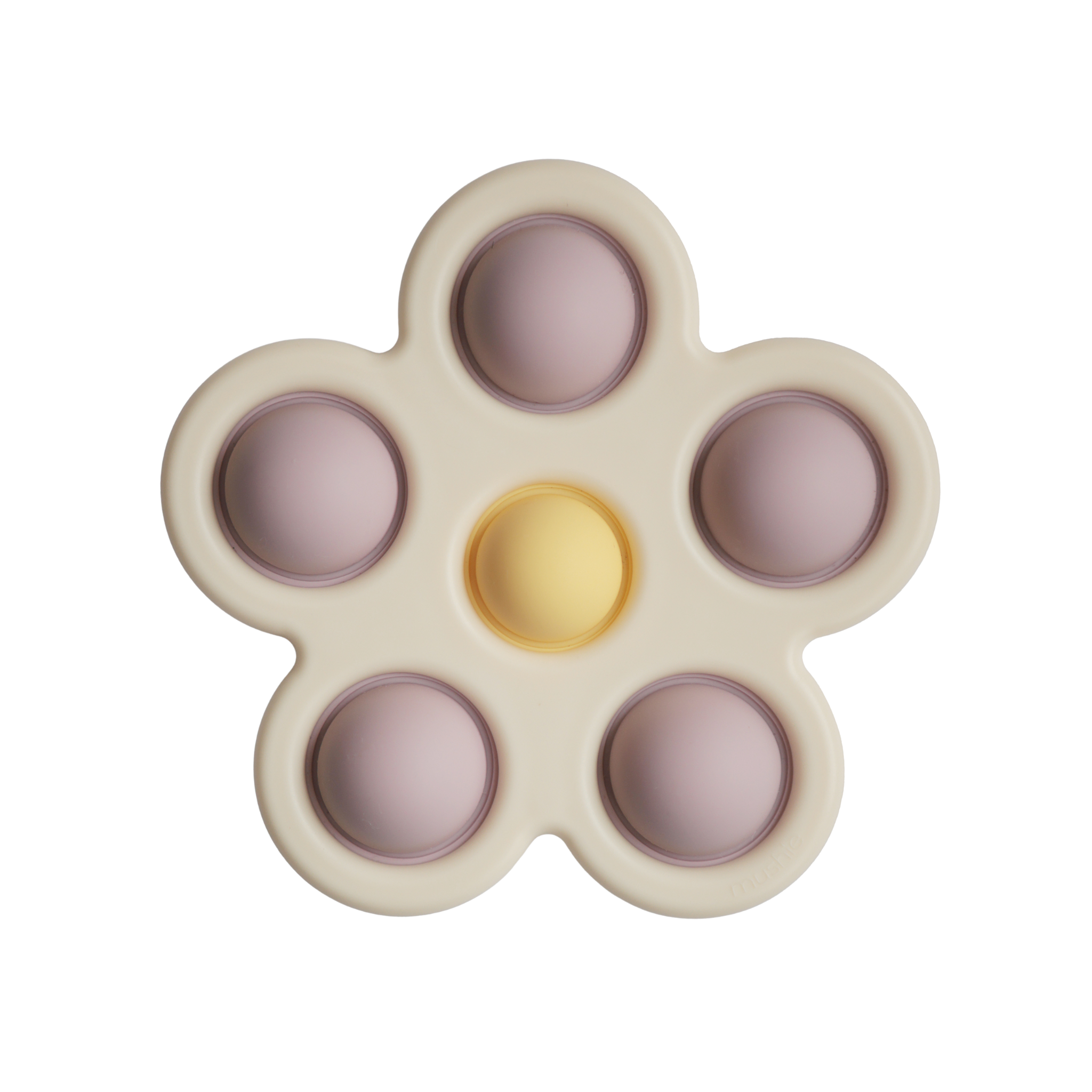 Mushie Pop-it Tryckleksak Blomma Soft lilac
