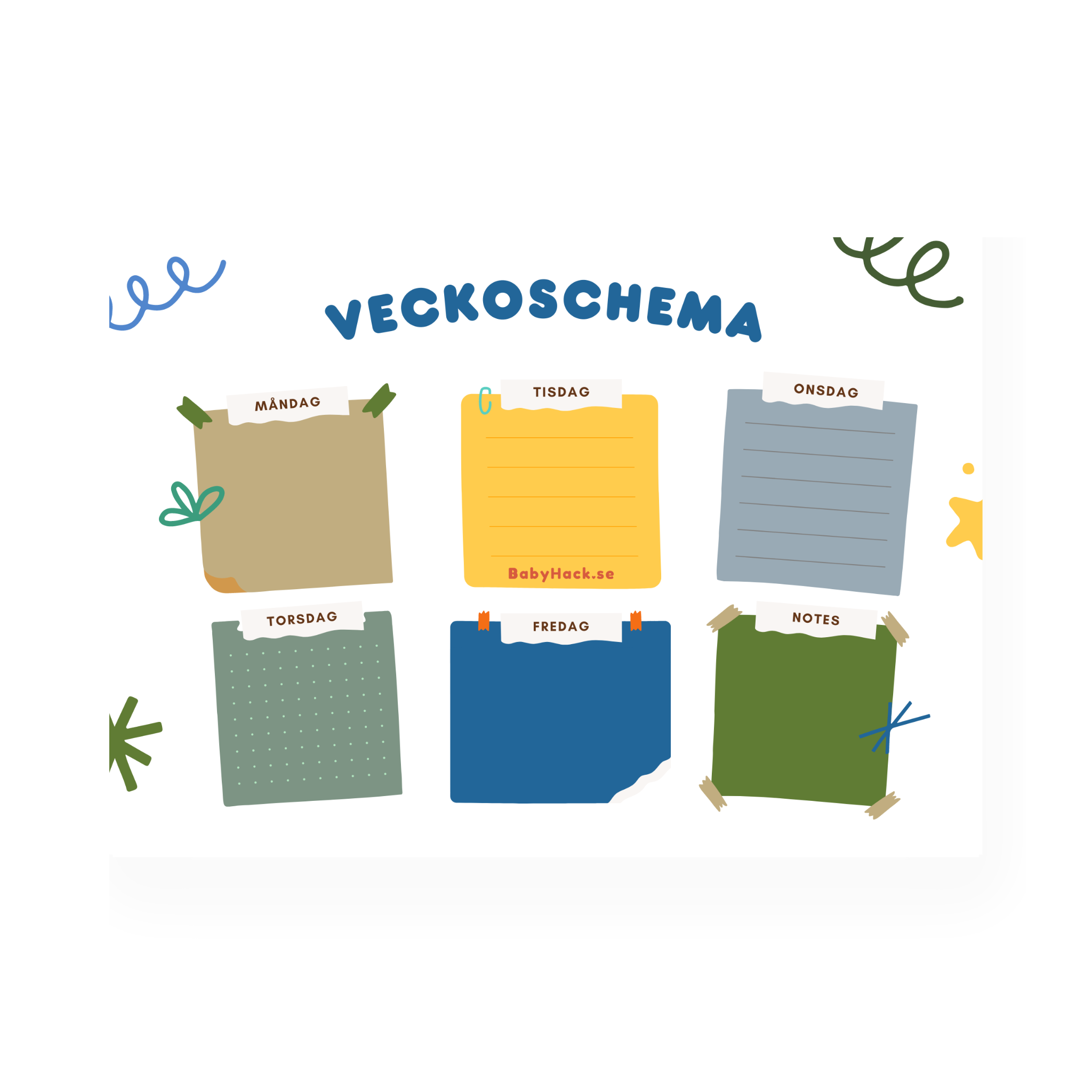 Veckoschema & matsedel | Swoosh