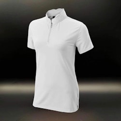 Scalloped Collar Polo White Ladies