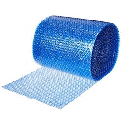 Bubbelplast blå små bubblor 30cm