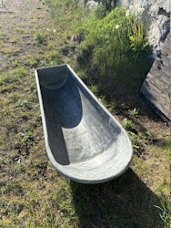 Vintage badkar av zink