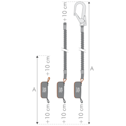 FLEX ABS 140 STEEL    Y-S  1,10 m  Y  (1,20m including a standard carabiner)