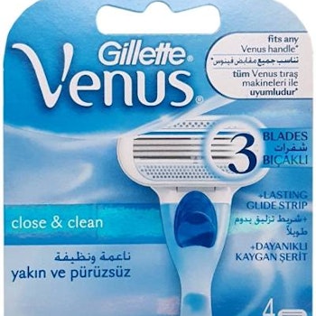 Gillette Venus Original 3-bladig rakblad För Kvinnor 4st