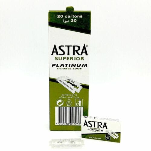 Astra Superior Platinum dubbelkant rakblad grön (100 blad)