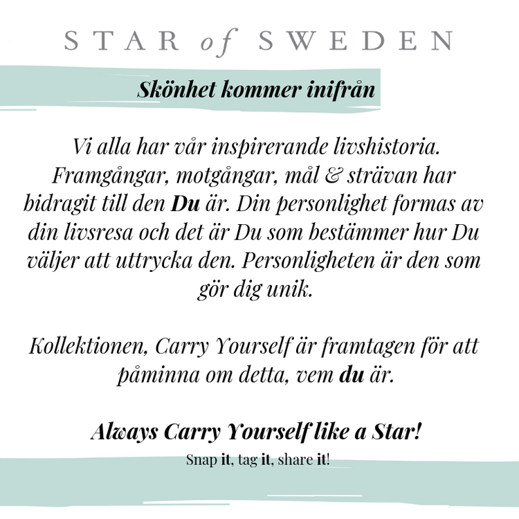 STAR OF SWEDEN | Långt halsband  | 18K Guld | Milky Aqua