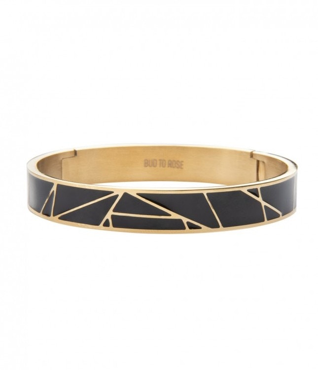 BUD TO ROSE | Armband | Rose Enamel Black/Gold - Trendamore.se