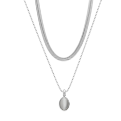 BUD TO ROSE | Halsband | Retro Duo Grey/Silver