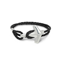 THOR OF SWEDEN | Armband | Arch - Svart & Silver Dubbel
