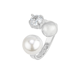 BUD TO ROSE | Ring | Ice Pearl Silver
