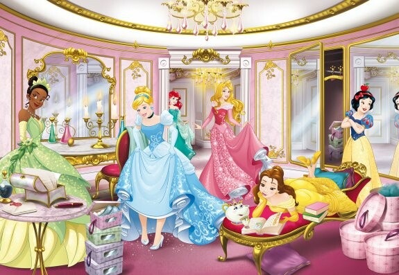Papperstapet - Disney Prinsessor i Spegelsalen