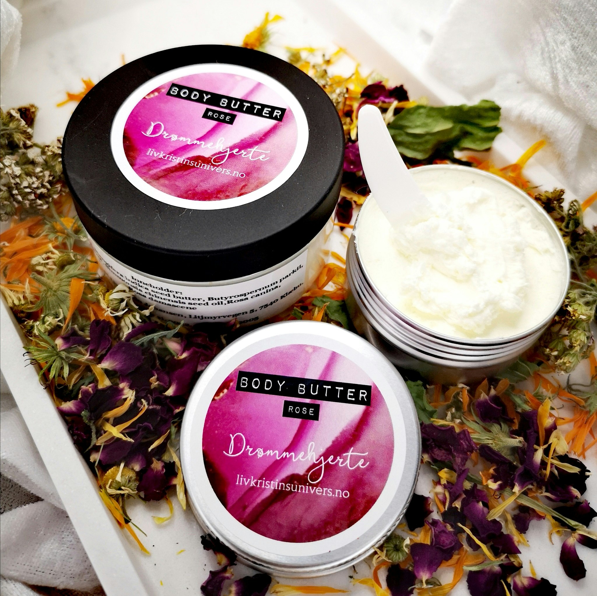 Body butter med duft av rose