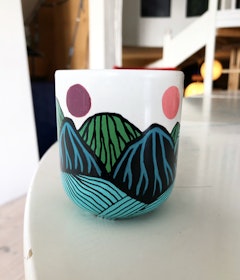 Kaffemugg - Bergskap grön