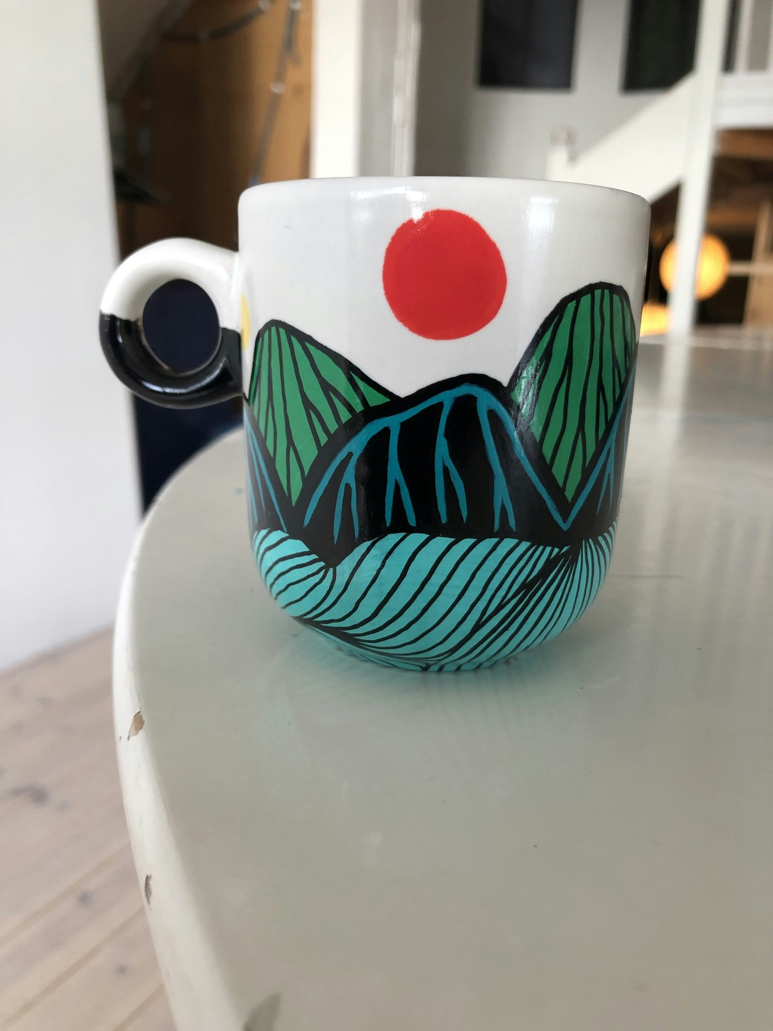 Kaffemugg - Bergskap grön