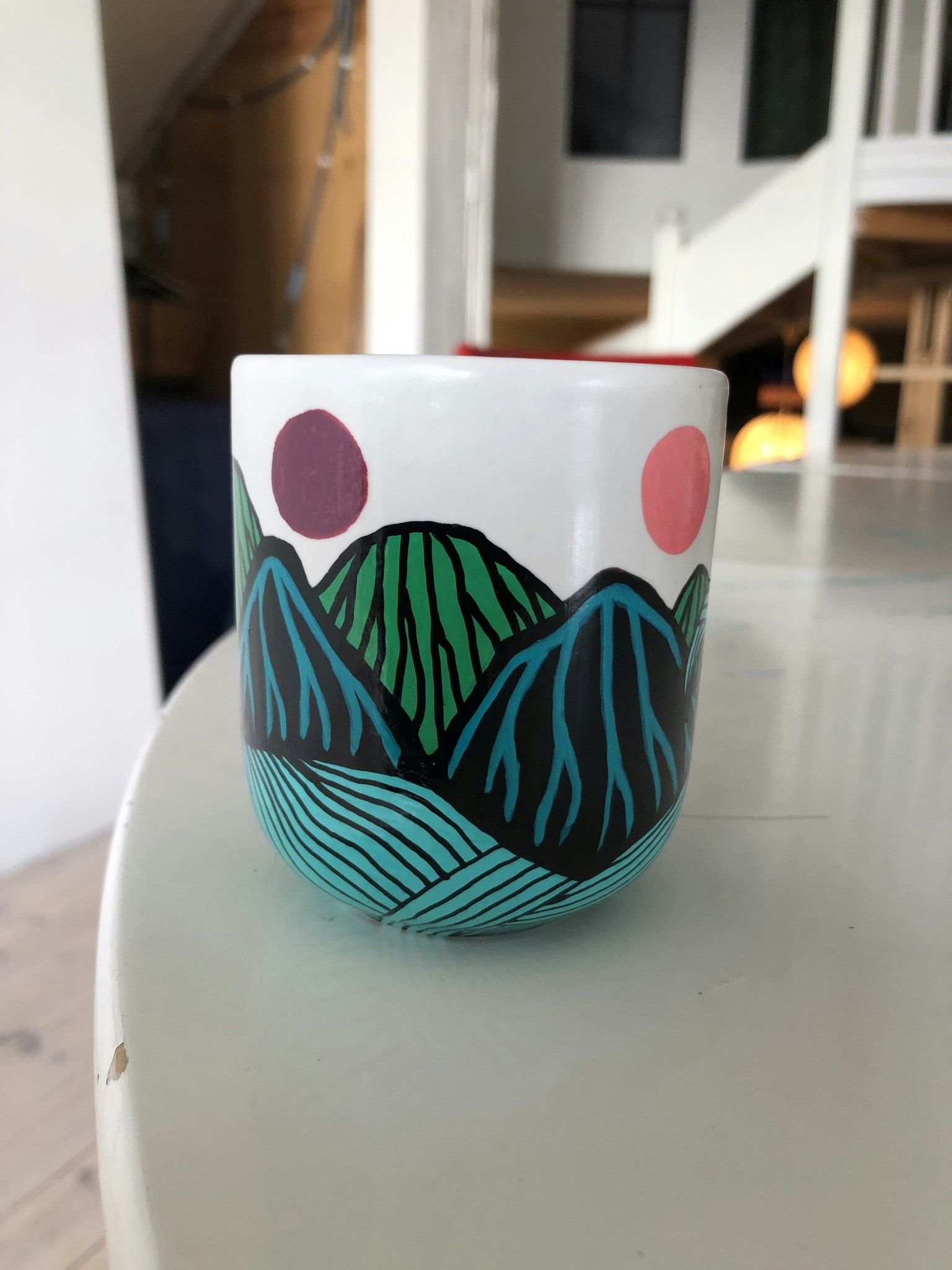 Kaffemugg - Bergskap grön