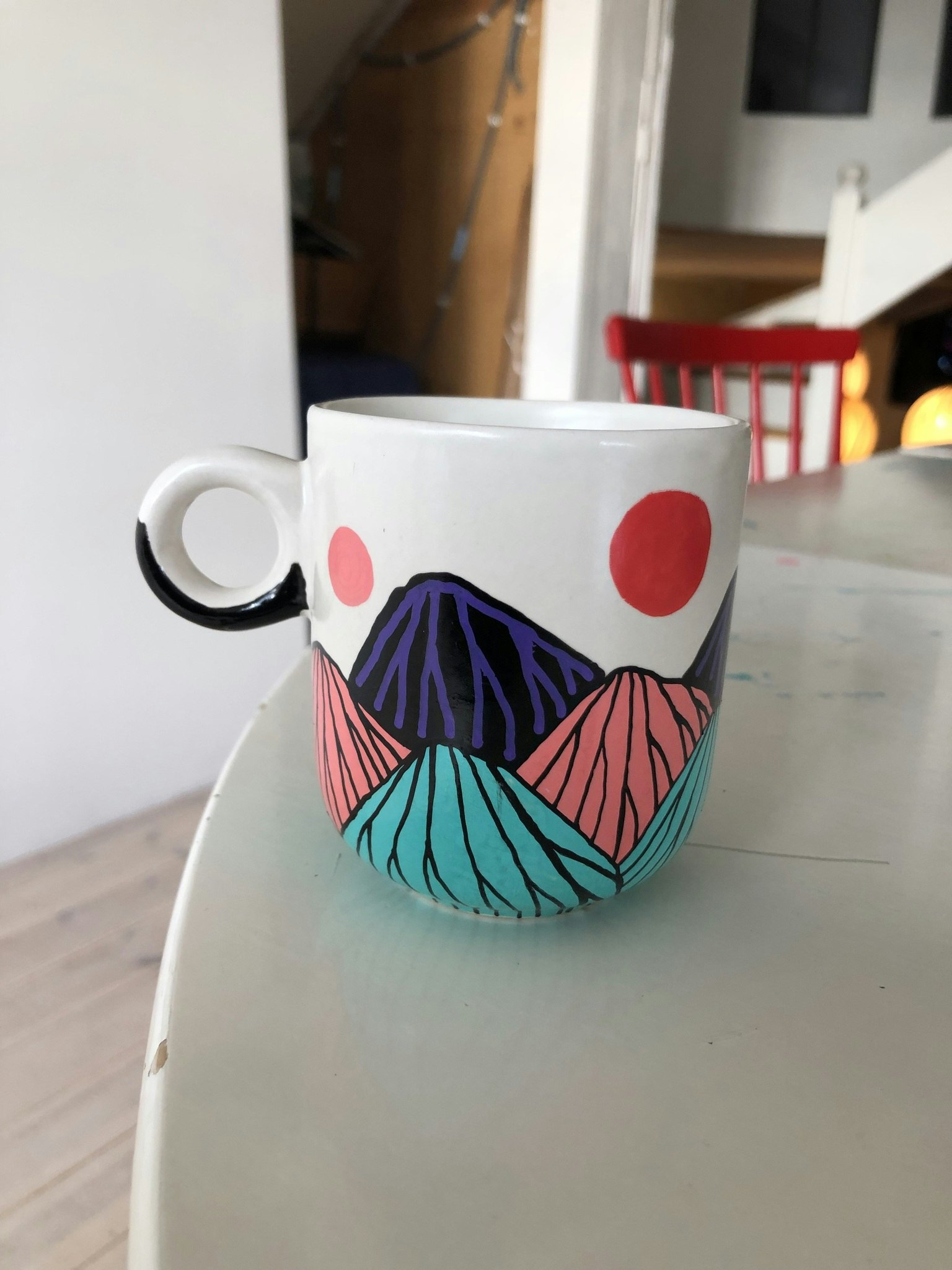 Kaffemugg - Bergskap rosaturkos