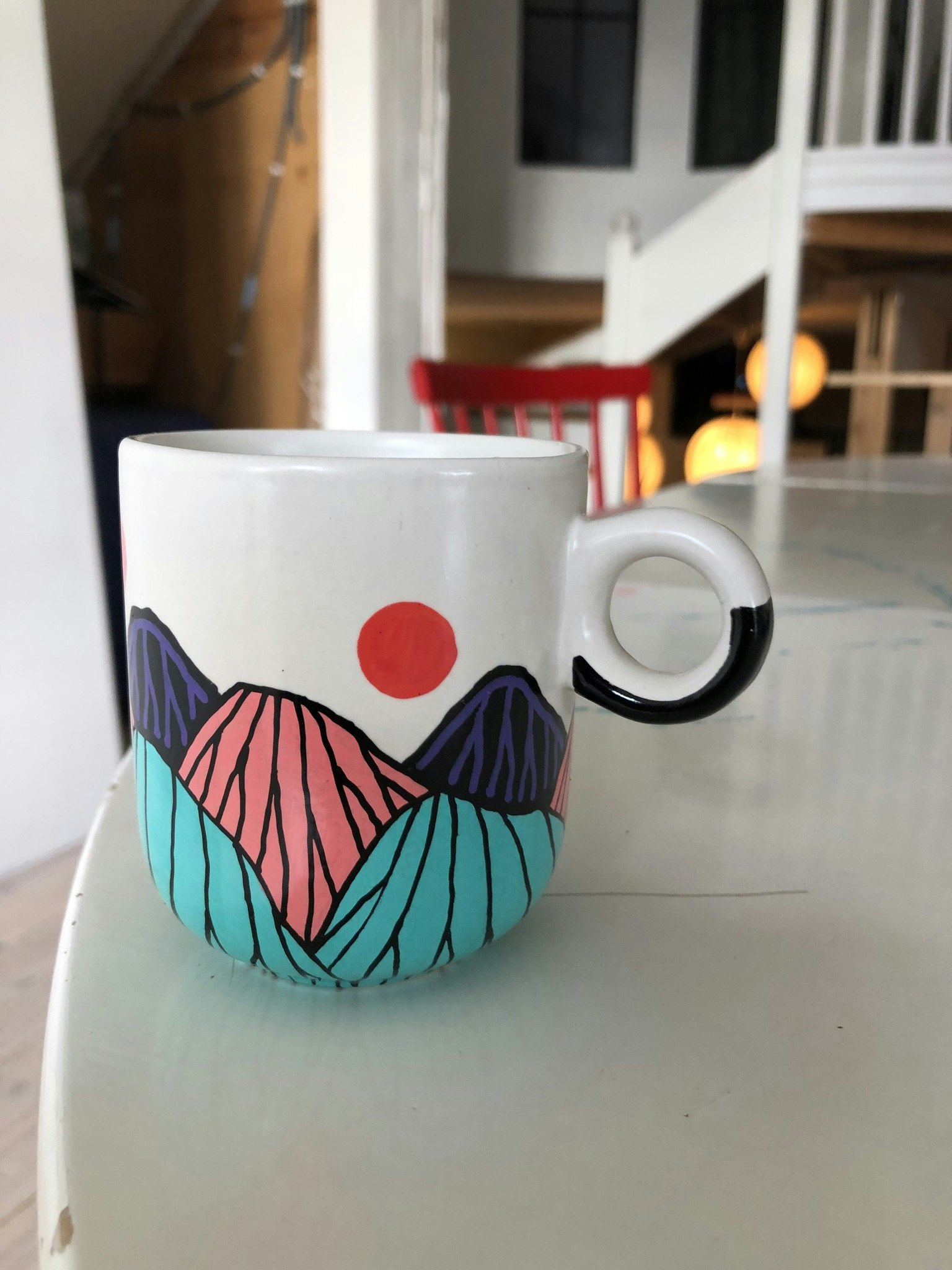 Kaffemugg - Bergskap rosaturkos