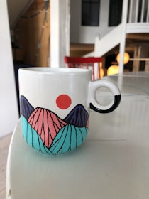 Kaffemugg - Bergskap rosaturkos