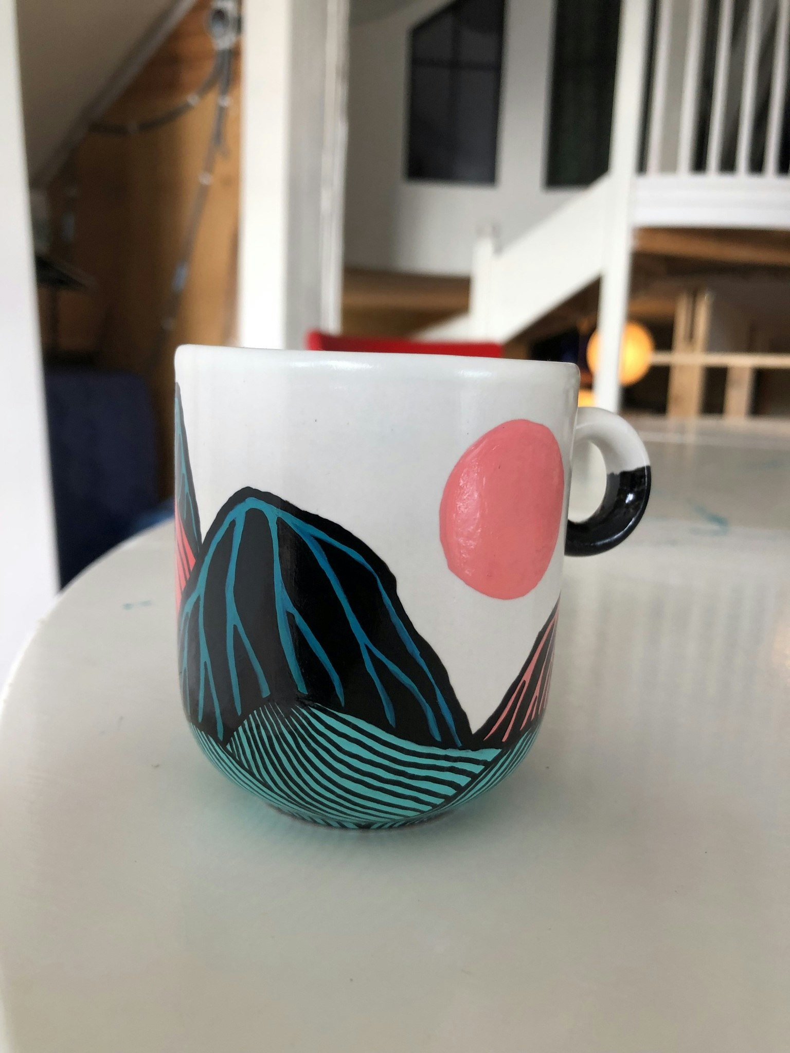 Kaffemugg - Bergskao rödrosagrön
