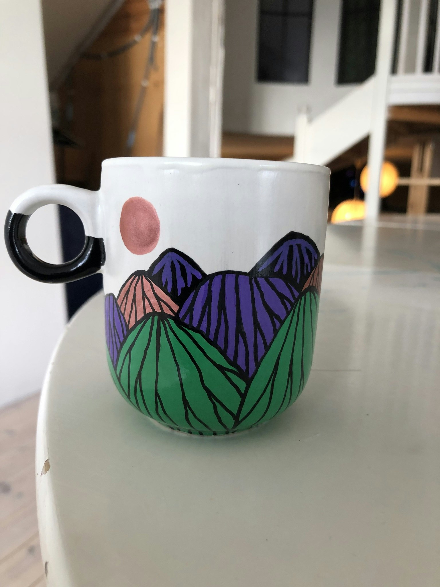 Kaffemugg - Bergskap grönlila