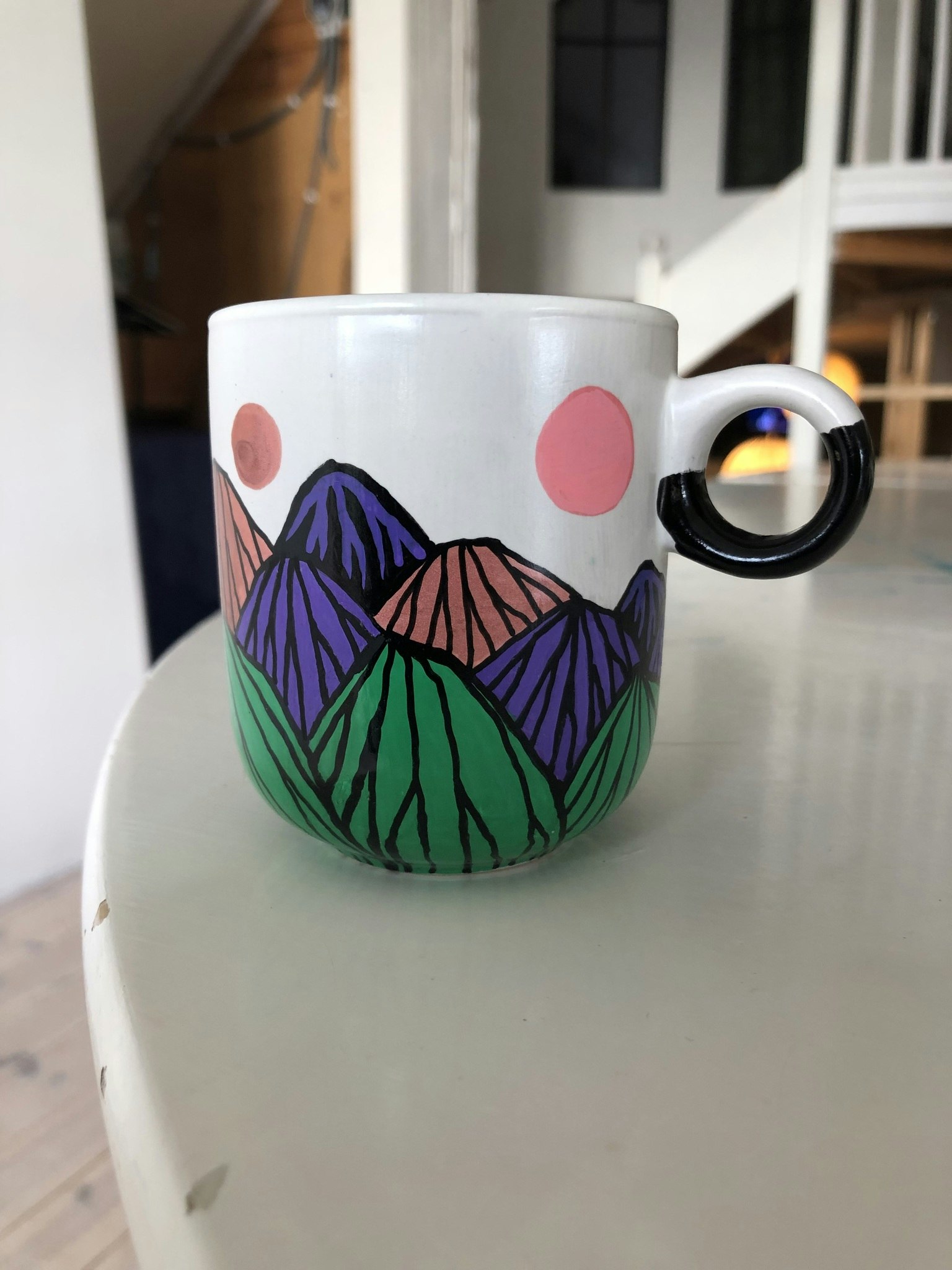 Kaffemugg - Bergskap grönlila