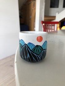 Espressokopp - Bergskap blå