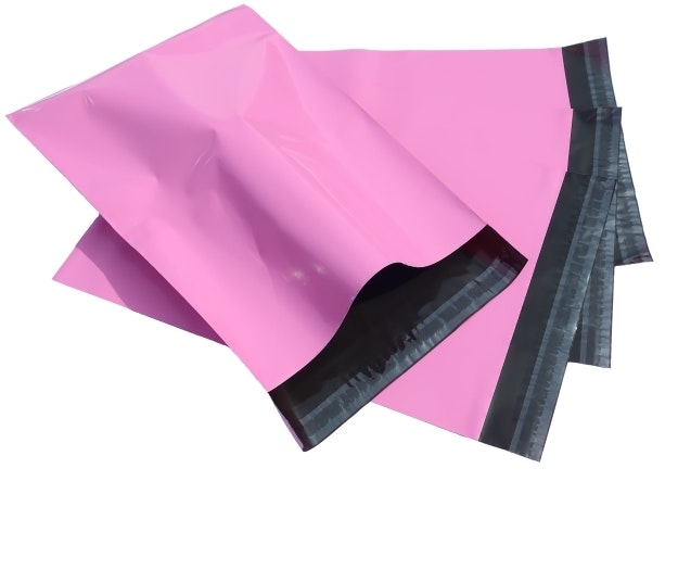 Rosa mailingbag/postorderpåse i storlek 3X-Large. E-handelspåse med mått 43x57cm