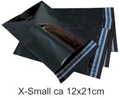 Mailing bags Black X-Small 12x21cm