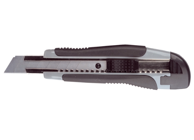 Brytkniv Med Gummigrepp 18mm Låsbar