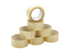 6-pack klar tyst packtejp. 5cm bred 66 meter. 79kr