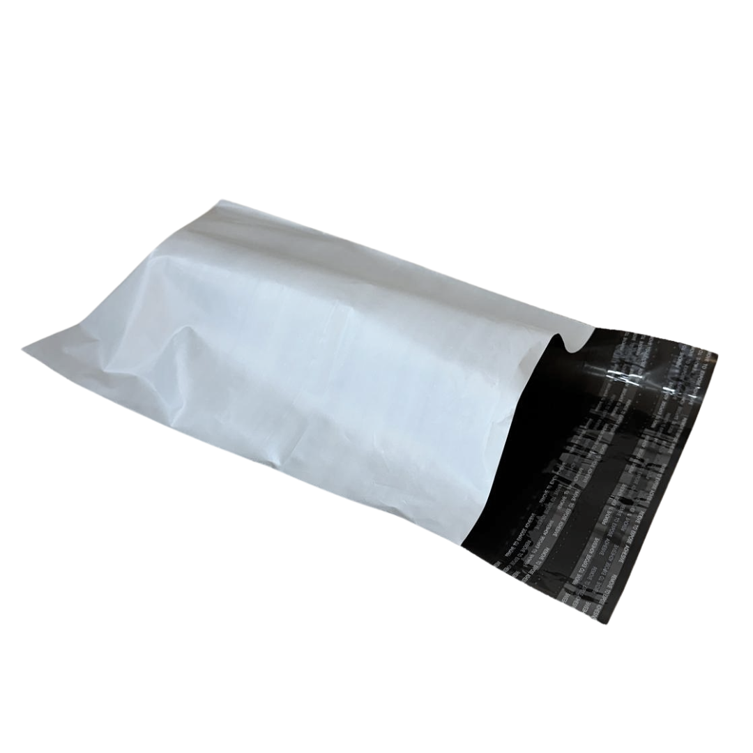 Postorderpåsar Vita Small med Dubbel Limremsa 19x25cm