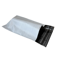 Postorderpåsar Vita Small med Dubbel Limremsa 19x25cm